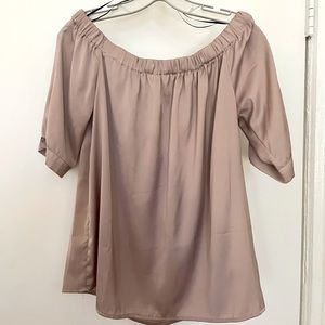 H&M Mauve off-the-shoulder blouse